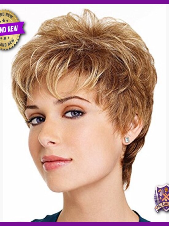 Layered Pixie Wig, Average Size, Heat-Stylable Polyester, Comfort Fit Cap main image 4